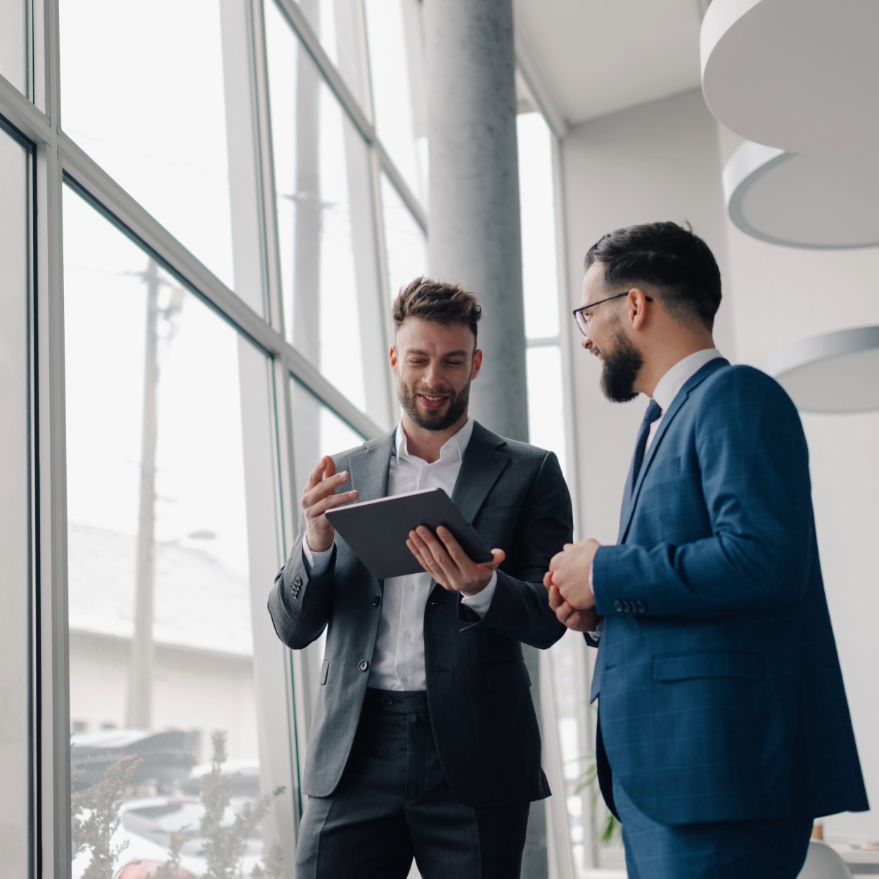 Law firm technology consultation in a bright office